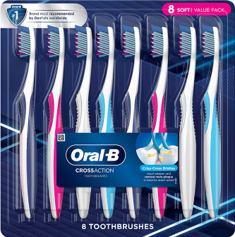 Oral-B Cross Action Manual Toothbrushes 8 pk.